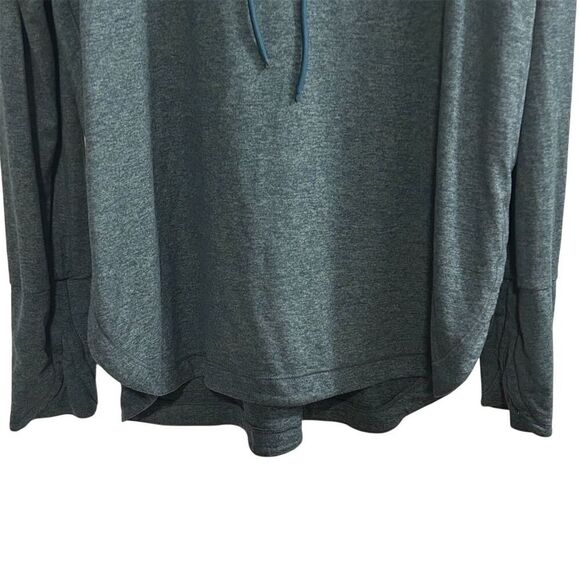 Athleta Women's Green Cowl Neck Hoodie Sweatshirt Size L Relaxed Fit - Picture 2 of 11